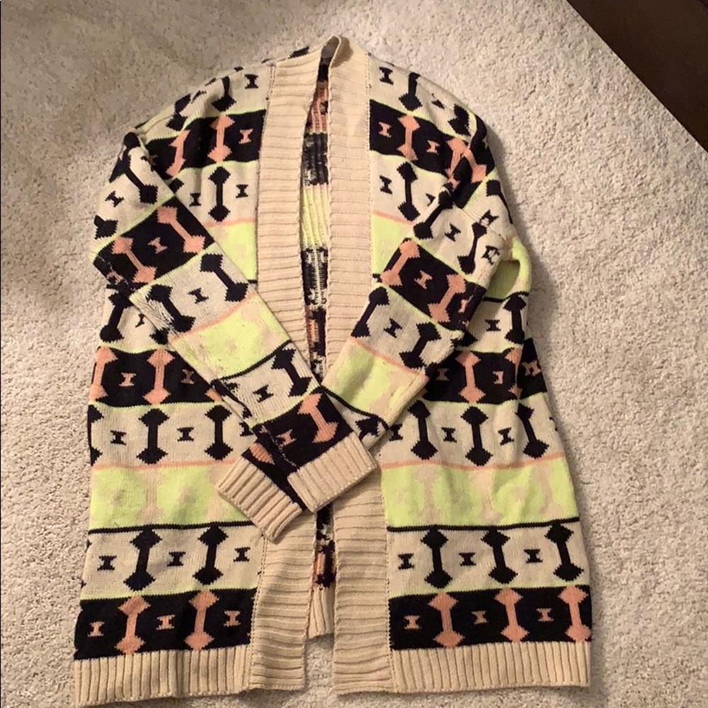 Patterned Tobi open sweater